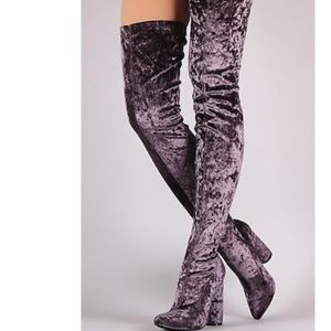 Purple Thigh High Boots